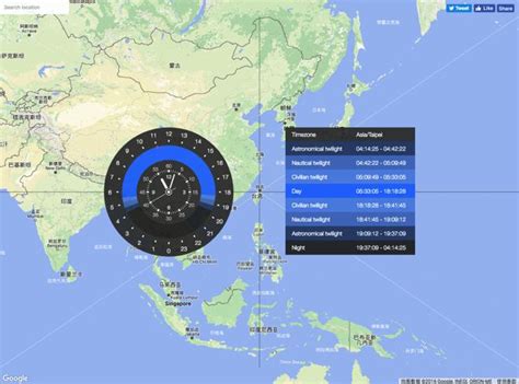 日出方位查詢|日出 日落 時間 方向 地圖